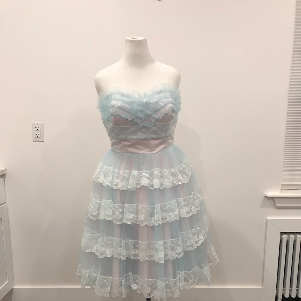 New Vintage Style Plus Sz Formal Prom Dress